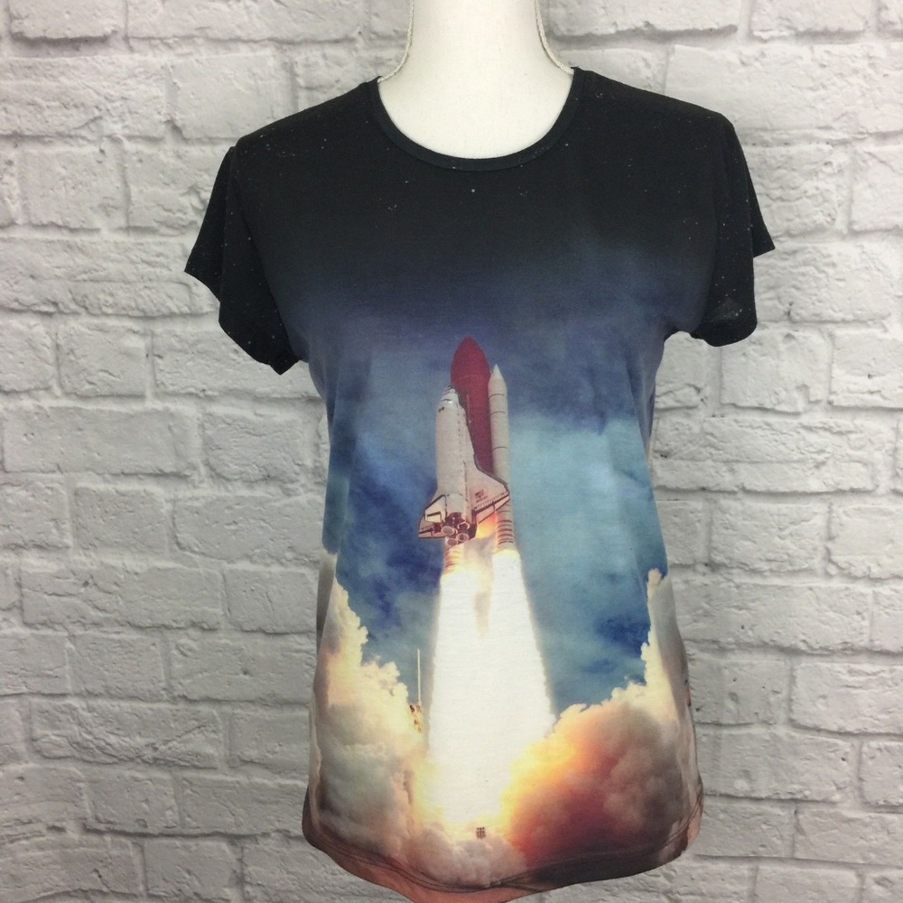 Topshop Tee & Cake Women's Graphic TShirt US Sz 2